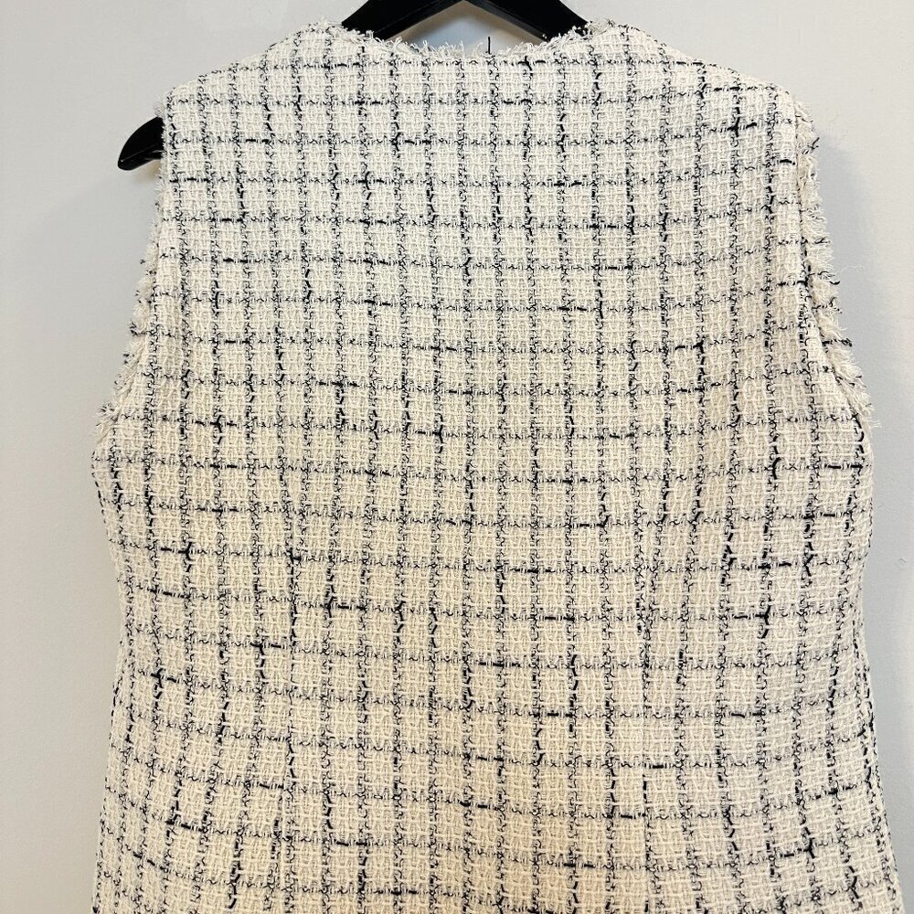 ANINE BING Janet Tweed Dress in White Plaid Size Medium NWT - Picture 9 of 15